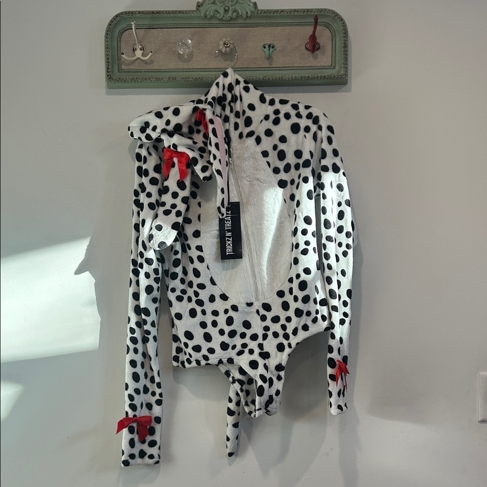 Dolls Kill Black and White Polka Dot Jumpsuit